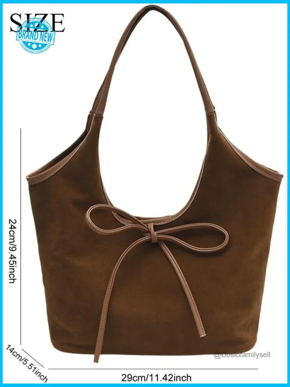 Tote Bag Hobo Handbag Faux Suede Shoulder Purse Crossbody Work Bag